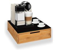 PORTACAPSULE BAMBÙ CON CASSETTO 4 SCOMPARTI ORGANIZZATORE CAPSULE CIALDE CAFFÈ T