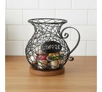 Portacapsule Caffè in Ferro Design Elegante Portacialde in Ferro Decorativo