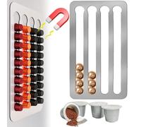 Portacapsule compatibile con Nespresso, dispenser di capsule, magnetico senza foratura, organizer per capsule di caffè, porta capsule per caffè per 40 capsule di caffè