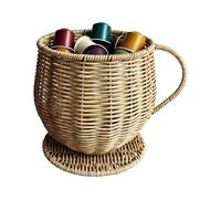 Portacapsule da caffè | Supporto Portaoggetti a Forma di da Scrivania | Cestino Intrecciato per Cialde di Caffè | Per bancone, soggiorno, festa, bar, frutta, banana, pera, snack, cucina, casa