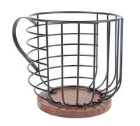 Portacapsule di Caffè in Metallo, Organizzatore Elegante per Cialde, Contenitore Grande Capacità per K-Cup, Cestello Portaoggetti