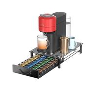 Portacapsule in metallo per 36 capsule Nespresso Vertuo e 36 cialde Dolce Gusto, HFHOME Nespresso Vertuoline, cassetto organizer per macchina da caffè