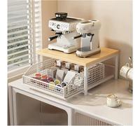 Portacapsule Per Caffè Con Cassetto, Organizzatore Da 35-40 Capsule, Supporto Per Macchina Compatto Piedini Antiscivolo, Per Cucina, Ufficio(White,14.57x10.24in)