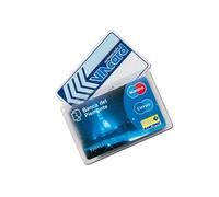Portacard Cristalcard - per 2 tessere - 9,7x6,3 cm - Alplast - conf. 100 pezzi