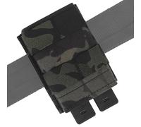 Portacaricatore Singolo Tattico per Mag da 7,62 Mm, con Sistema MOLLE e Apertura Superiore, in Nylon, per Caccia Softair e Attività Tattiche(Bkcp)