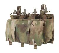 Portacaricatore Tattico Quadruplo per Mag da 5.56 Mm, Tasche Multiuso con Sistema MOLLE per Softair e Sport All'aria Aperta(Cp)