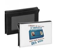 Portacarte automatico anti-RFID - VHS - L'argento non fa la felicità retrò pellicola portafoglio intelligente con espulsione rapida delle carte, custodia di sicurezza in alluminio e similpelle