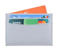 Portacarte da uomo in pelle grigio chiaro artigianale made in Italy