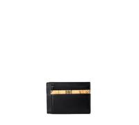 Alviero Martini Prima Classe - Portacarte piccolo in pelle rifinito in tessuto G