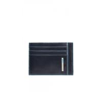 Piquadro Custodia quadrata blu per carte di credito RFID in pelle 11,5 cm night blue (PP2762B2R-BLU2)