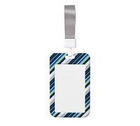 Portacarte d'identità impermeabile Strisce multicolori diagonali Tinta unita Cordino durevole con porta badge identificativo per tessera badge Regali per ufficio insegnanti infermiere