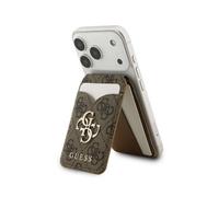 Portacarte Guess 4G con specchio MagSafe Marrone