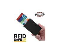 Portacarte Pop-Up - Protezione dello scomparto in alluminio (RFID sicuro) Colore blu