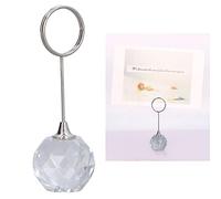 Portacarte segnaposto in acrilico con diamanti, Portacarte Menu Memo Clip Note Supporto per foto - Supporti per la decorazione di matrimoni di cristallo(9 cm)