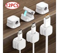 Portacavi magnetico con clip per cavi, porta cavi adesivo, organizer per cavi per la gestione della scrivania dell'home office