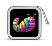 PortaCD Caterpillar Colorful Slug Portaoggetti Portatile 40 Capacità DVD Portafoglio Organizer per Auto Viaggi