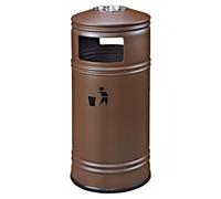 Portacenere Long Cylindl Trash Can With Stainless Steel Floor Standing Large Opening Waste Bin Lid 13.2 Gallons(C)