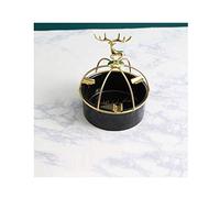 Portacenere, posacenere Ceramica creativa Castello dei cervi Posacenere Regalo di personalità Sigarette Portacenere Ornamenti Decor Verde Nero Animale Cervo Posacenere Antivento (Color : Green)(Black)
