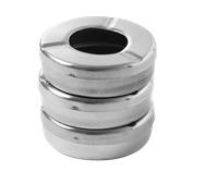 HENDI 440490 Portacenere con Coperchio, Pack de 3