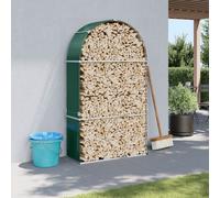 Portaceppi Verde 120x45x210 cm in Acciaio Zincato