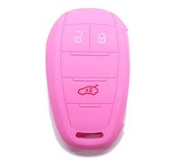 [Portachiave] Guscio Cover Chiave in Silicone per Telecomando Auto Alfa Romeo 3 tasti (vedere compatibilità nelle foto) Giulia Stelvio Giulietta (ROSA)