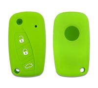 [Portachiave] Guscio Cover Chiave in Silicone per Telecomando Auto Fiat 3 tasti (vedere compatibilità nelle foto) Grande Punto Panda Bravo Stilo Ducato Ulysse Doblò (VERDE)