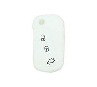 [Portachiave] Guscio Cover Chiave in Silicone per Telecomando Auto Ford 3 tasti (vedere compatibilità nelle foto) KA Focus Fiesta Escort Mondeo (BIANCO)