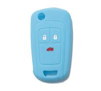 [Portachiave] Guscio Cover Chiave in Silicone per Telecomando Auto Opel a 3 tasti (vedere compatibilità nelle foto) Astra J Insignia Mokka Corsa Meriva Zafira Antara Vauxhall (AZZURRO)