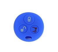 [Portachiave] Guscio per Telecomando Mercedes Benz in Silicone Cover Chiave per Smart 3 tasti (vedere compatibilità nelle foto) ForTwo 450 Roadster Crossblade City Coupe City Cabrio (BLU)