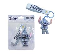 Portachiavi 3D Stitch Disney blu per chiavi, zaino, borsa e accessori | Complemento con design tridimensionale del personaggio, pensato per personalizzare le tue cose con un tocco divertente e