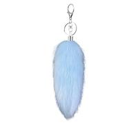 Portachiavi a coda di animale lungo 16 cm con pelliccia sintetica, accessorio per borsa, accessorio per telefono, decorazione per auto e accessori in pelliccia sintetica, portachiavi per auto per