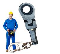 Portachiavi A Cricchetto, Chiave In Acciaio Da 10 Mm | Gancio Rapido Anti-perdita Compatto Da Dodici Centimetri, Chiave Di Riparazione Portatile Mini Presa Da Cinquanta Grammi Per Chiavi Automobilisti