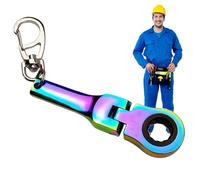 Portachiavi A Cricchetto, Chiave In Acciaio Da 10 Mm | Gancio Rapido Anti-perdita Compatto Da Dodici Centimetri, Chiave Di Riparazione Portatile Mini Presa Da Cinquanta Grammi Per Chiavi Automobilisti