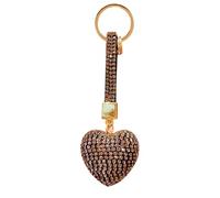 Portachiavi a cuore glitterato, Portachiavi a cuore scintillante | Portachiavi per coppia,Portachiavi con strass a forma di cuore d'amore, portachiavi scintillante con pendente in pelle per donna