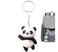 Portachiavi a di panda, divertente portachiavi 3D a di panda, carino portachiavi da appendere per decorazione, simpatico animale in stile cartone animato, portachiavi colorato, ornamento