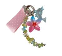 Portachiavi a forma delfini con pizzo delicato e dettaglio conchiglie Accessorio chiave ideale per regali e decorazioni Portachiavi a tema marino