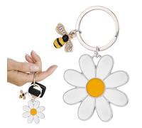 Portachiavi a forma di alpe con margherita, dolce portachiavi da donna, portachiavi a forma di animale, portachiavi con fiori, ciondolo a forma di ape, anello portachiavi, idea regalo per accessori