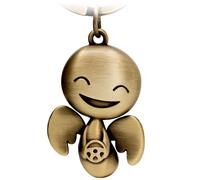 Portachiavi a forma di angelo custode Happy con volante simpatico ciondolo a