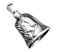 Portachiavi a forma di campana, per motociclisti, in metallo, con campanella portafortuna per motociclisti, portachiavi protettivo per motociclisti, anti-cattiva