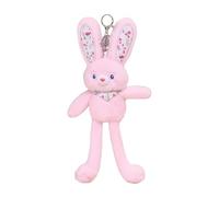Portachiavi a forma di coniglio, 12 x 31 cm, in peluche, morbido e , decorazione per zaino o borsa, accessorio alla per ragazze e bambini, regalo di compleanno