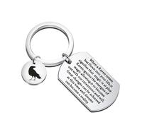 Portachiavi a forma di corvo, regalo di ispirazione per gli amanti degli animali, Quando un portachiavi Ra-ven, S