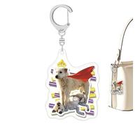 Portachiavi a forma di cucciolo, in acrilico, double-face, con texture HD, ornamento per borsa, studenti, bambini, uomini, donne, feste di compleanno, Ringraziamento, 109, Refer to description
