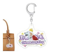 Portachiavi a forma di cucciolo, portachiavi a forma di cane, stampa HD su entrambi i lati, ornamento in acrilico per feste, auto, zaino, borsa di compleanno, unisex, commemorativo per bambini, 107
