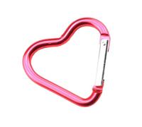 Portachiavi a forma di cuore, clip portachiavi in lega di alluminio, ganci multifunzione, moschettone per agganciare attrezzi, chiavi, attrezzi, guinzaglio per cani, bottiglia d'acqua