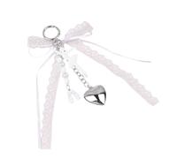 Portachiavi a forma di cuore con fiocchi e ciondolo creativo per auto, con ciondolo a forma di ballerina, ornamento per borsa, portachiavi con ciondolo a forma di cuore, portachiavi per borsa