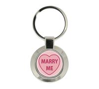 Portachiavi A Forma Di Cuore Con Scritta Marry Me