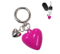 Portachiavi a forma di cuore | Portachiavi con ciondolo a forma di cuore, portachiavi abbinato, portachiavi per coppia, ciondolo per borsa auto, Rosa acceso, Refer to description