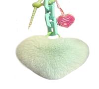 Portachiavi a forma di cuore Portachiavi per auto Ornamenti Peluche Catene per auto Portachiavi per borsa Decorazioni per borse Portachiavi a forma di cuore adorabile pompon ornamenti da appendere