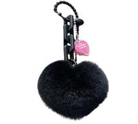 Portachiavi a forma di cuore Portachiavi per auto Ornamenti Peluche Catene per auto Portachiavi per borsa Decorazioni per borse Portachiavi a forma di cuore adorabile pompon ornamenti da appendere