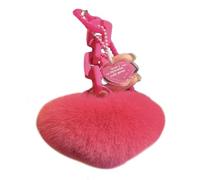 Portachiavi a forma di cuore Portachiavi per auto Ornamenti Peluche Catene per auto Portachiavi per borsa Decorazioni per borse Portachiavi a forma di cuore adorabile pompon ornamenti da appendere